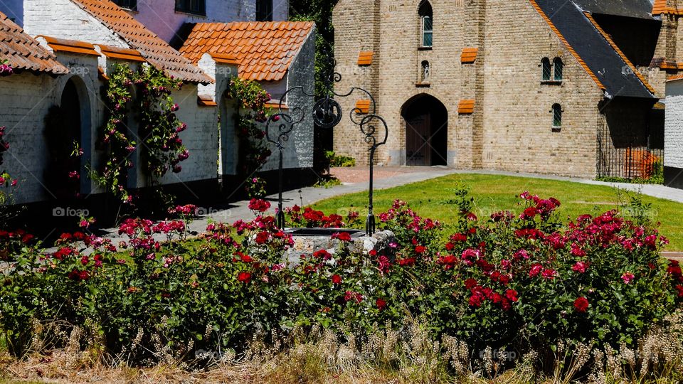 At the beguinage of Diksmuide, Belgium.