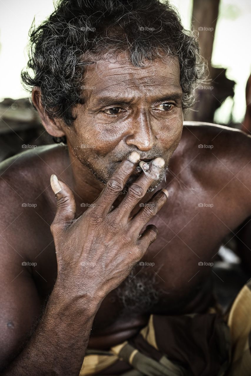Fisherman in Galle, Sri Lanka
