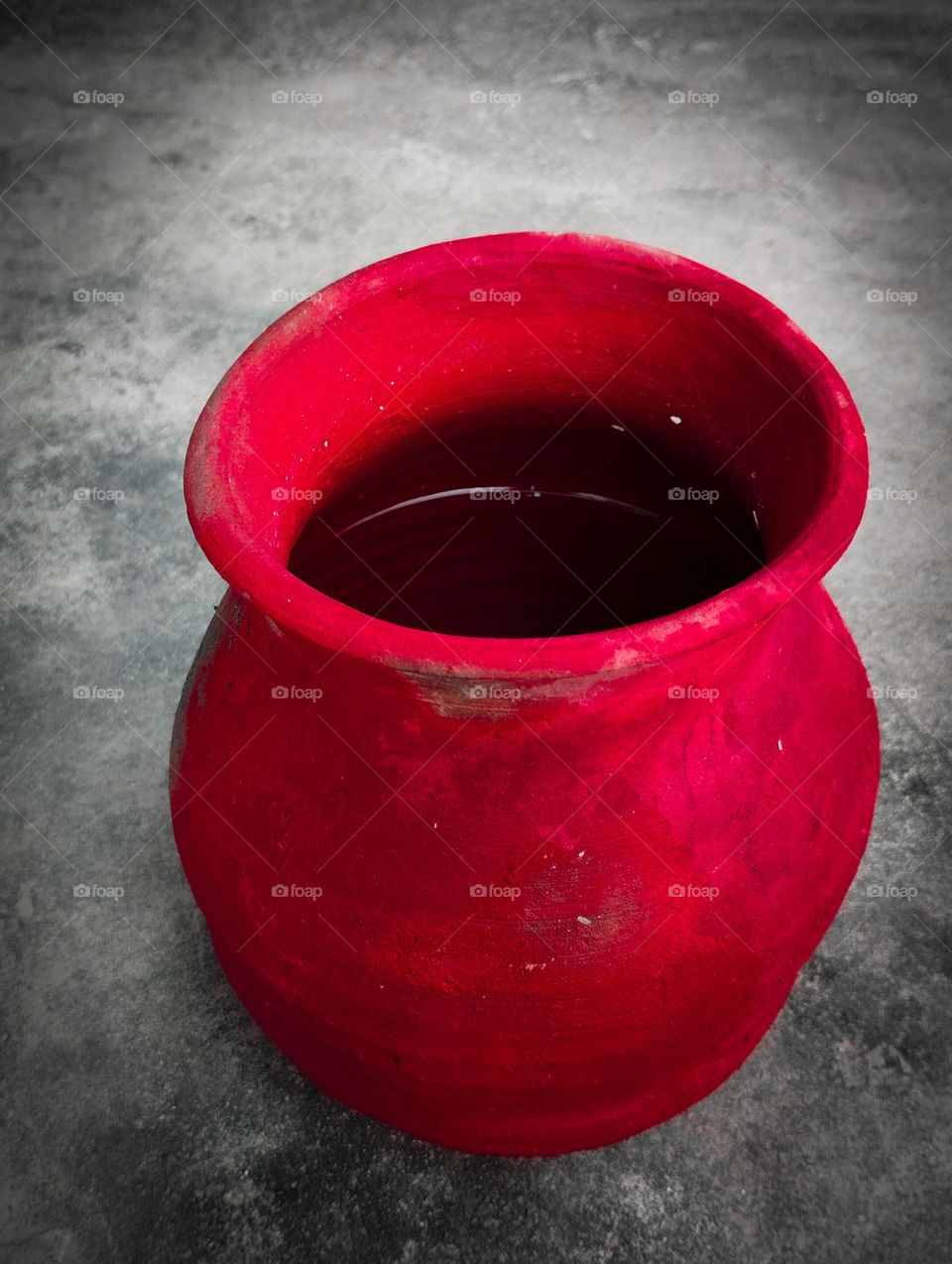 clay pot with water