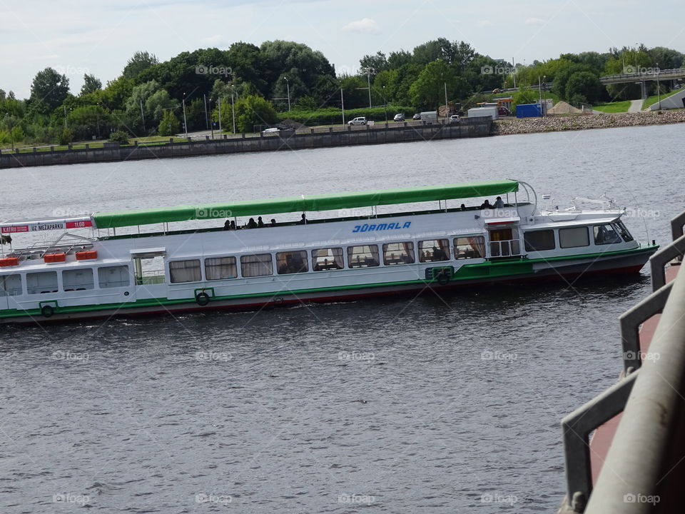 Jurmala touristic ship on the Daugava River in Riga