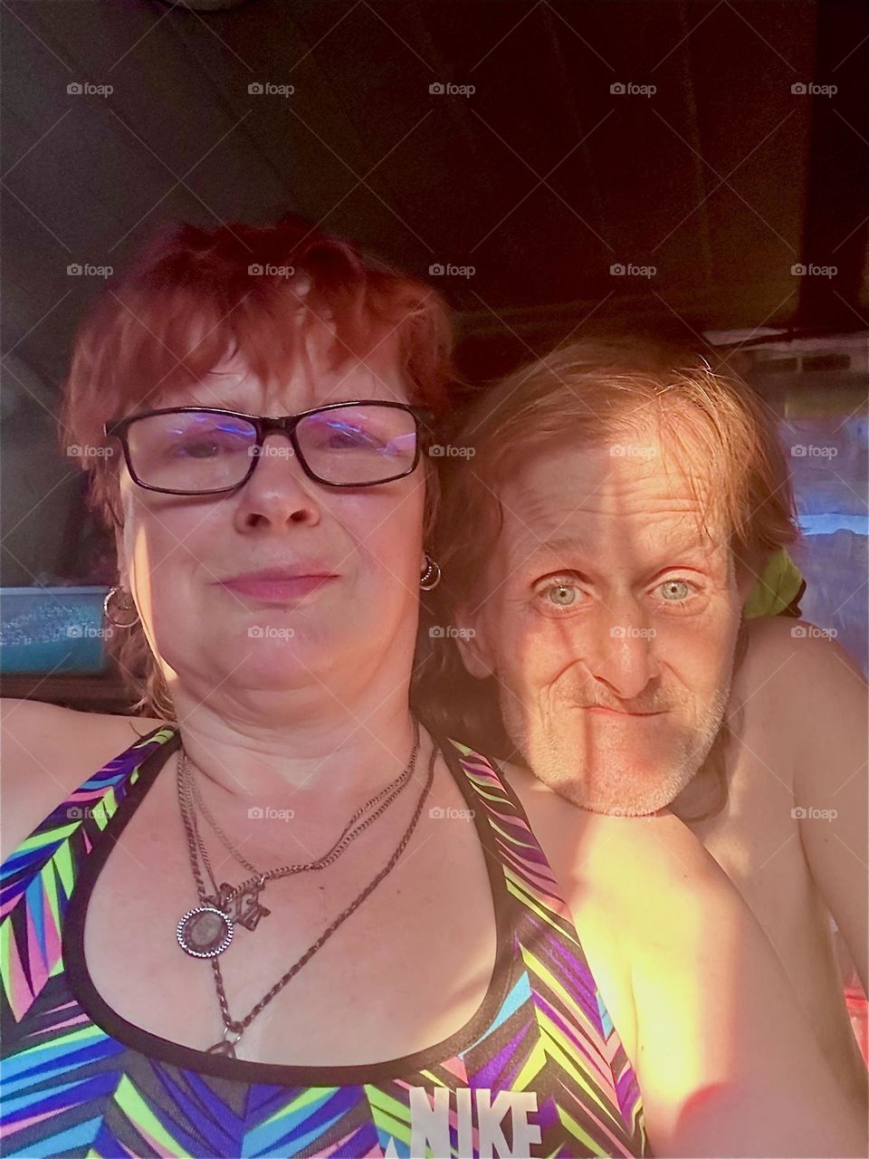 This is me, “Petra Schiller” a.k.a. “Maxine Firefox” and my significant other “Timothy Trespas” aboard “Salvation”, a “28 foot 1969 Luhrs” cabin cruiser at “Newtown Creek” by the “Pulaski Bridge” in LIC that is our home. 2024. Hypnotic Productions