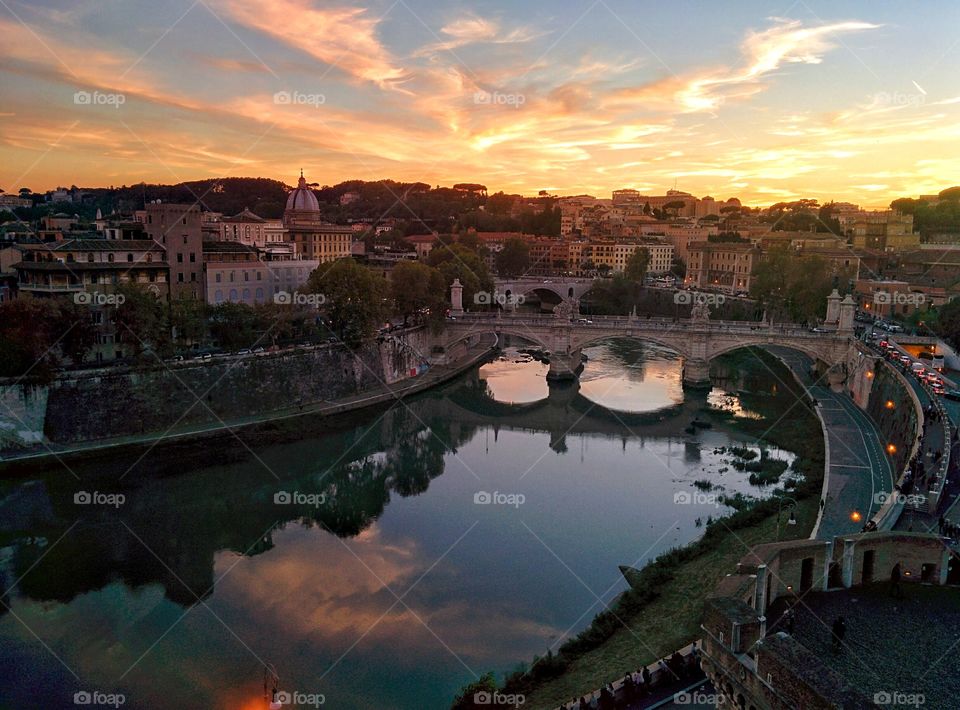 A really cool and calming walk by Tiber in Rome... This is probably my favourite place in Rome!Crystal clear water, amazing scenery and incredible sunset. Musicians playing all around and the Castel' square and the whole scenery was just breathtaking! Surely a must visit! 😃