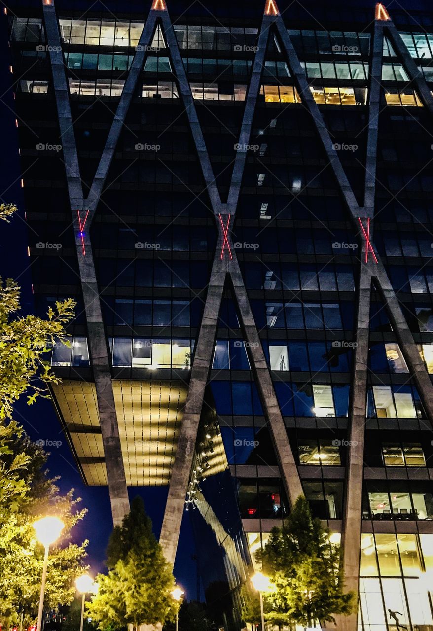 Office building at night 