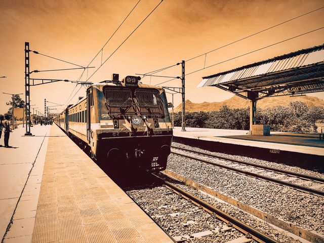 Public transport - Locomotive - Vintage style 