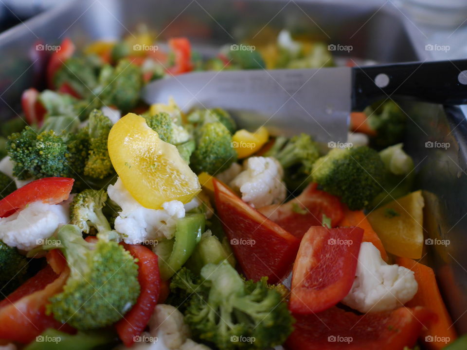 Vegetables cooked in the oven 