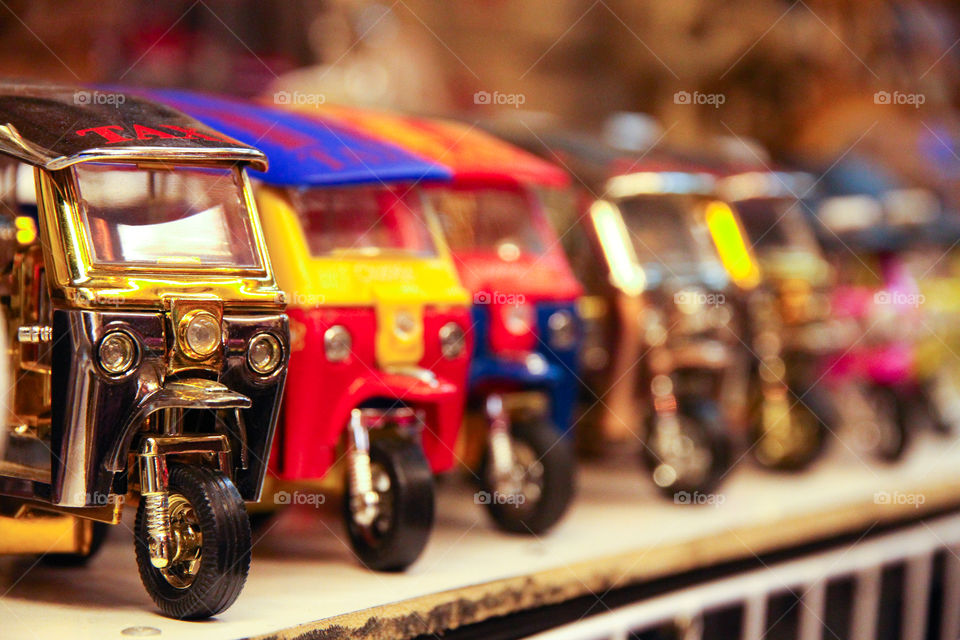 Colourful  taxi model