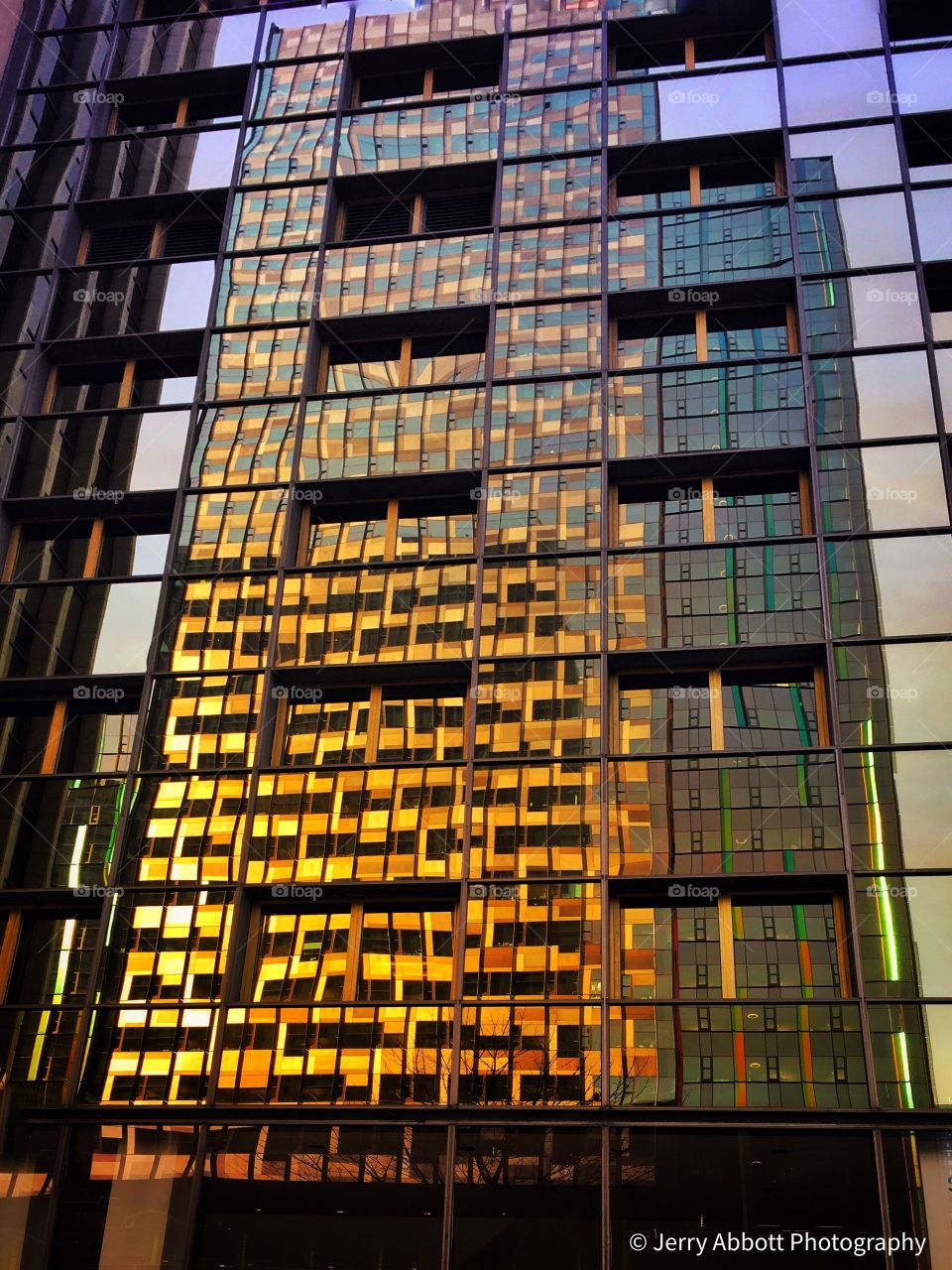 Seattle Office Building Reflection near Amazon Campus