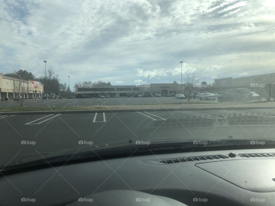 Empty parking lot during the coronavirus