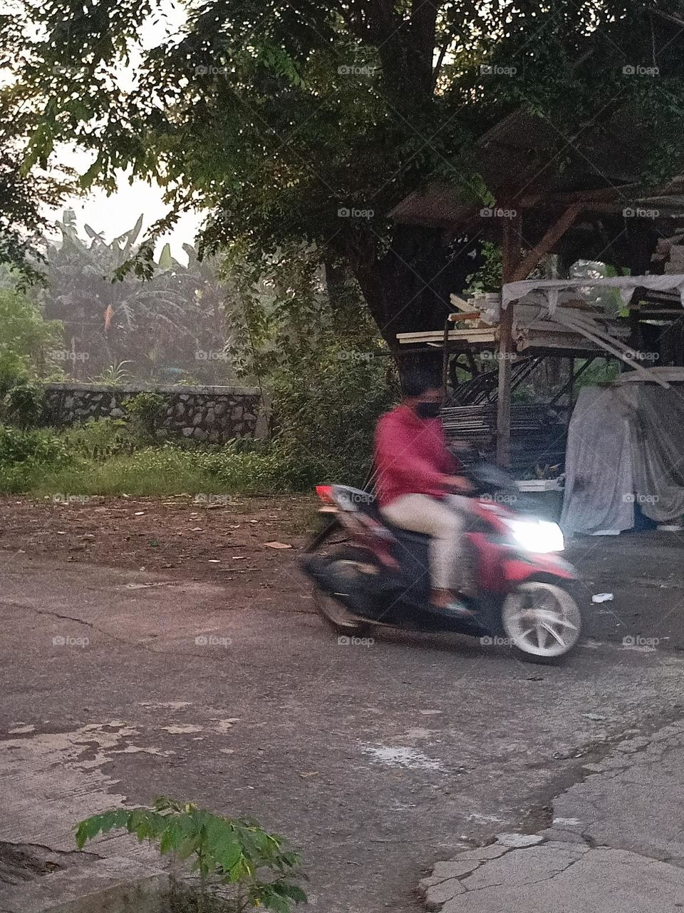 The Man Riding The Motor
