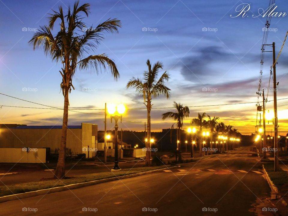 Sunset, Beach, Travel, Sky, Street