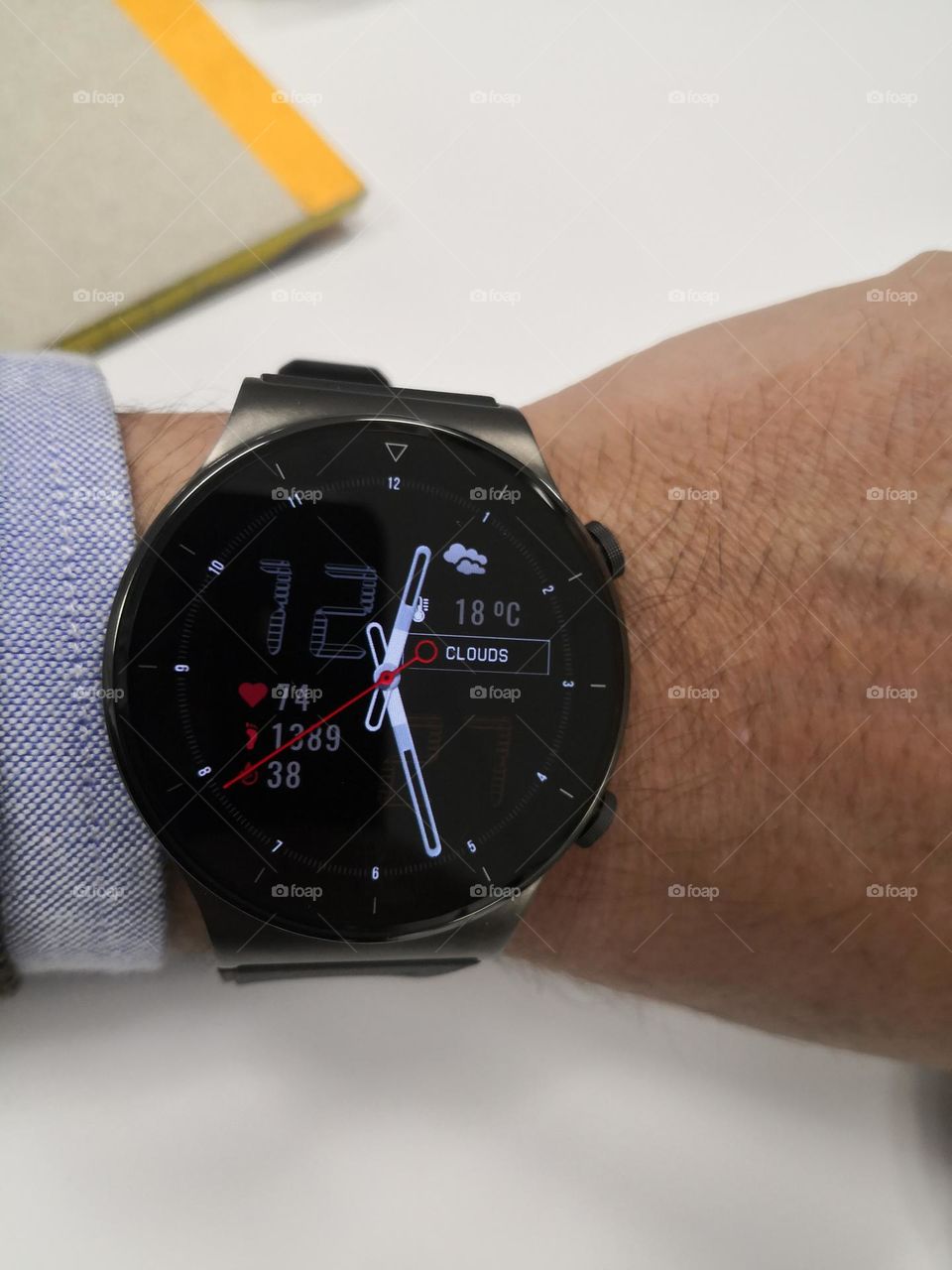 Huawei watch GT2 pro on hand