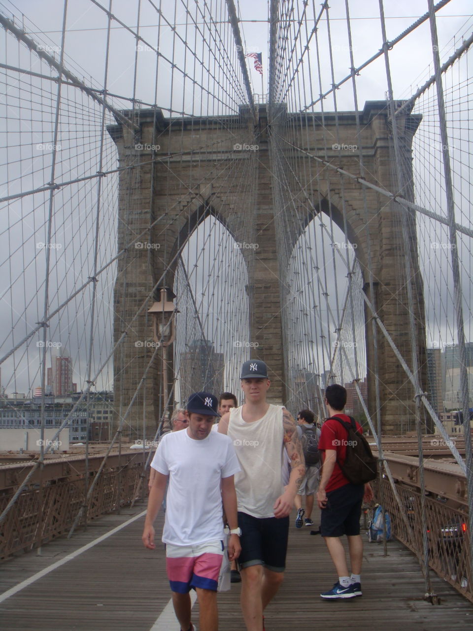 The Brooklyn bridge 