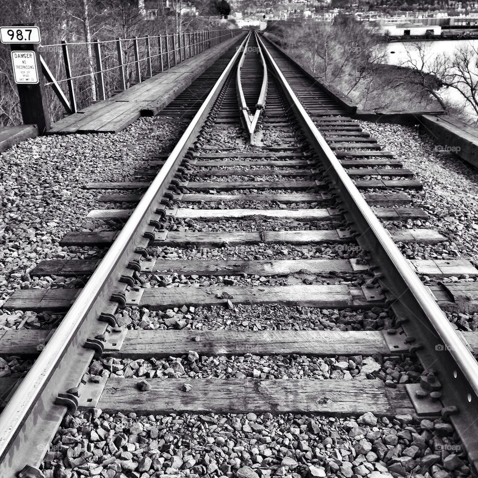 Railroad Black and White