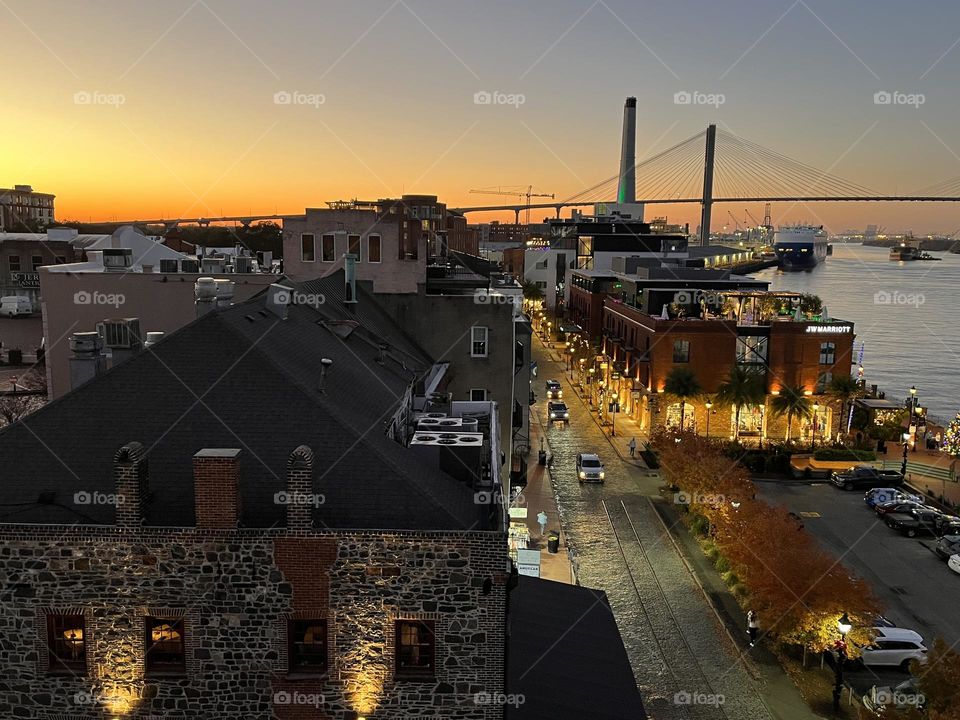 Watching the sun set over the coastal city of Savannah, Georgia was magical 