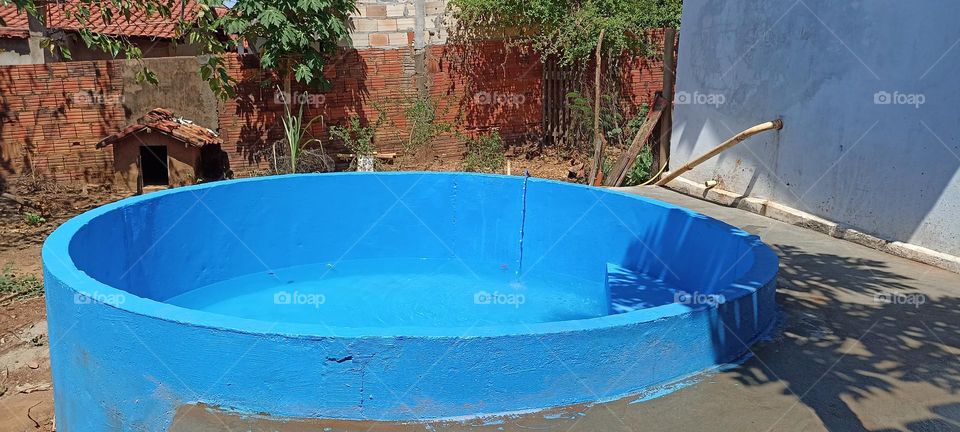 Swimming pool under construction