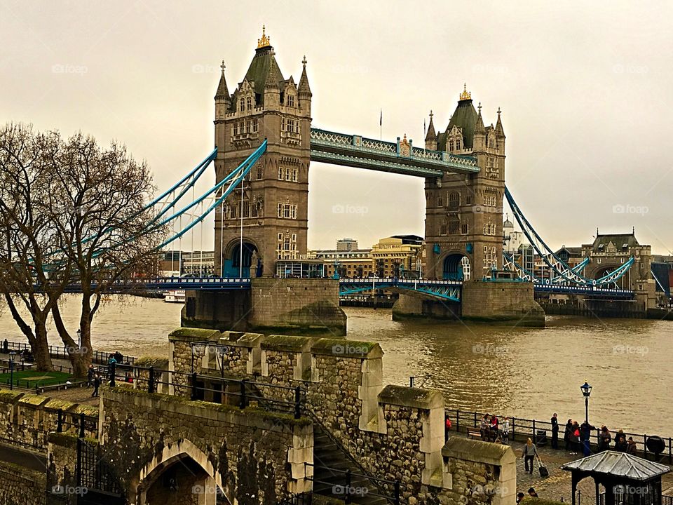 Tower Bridge in London.