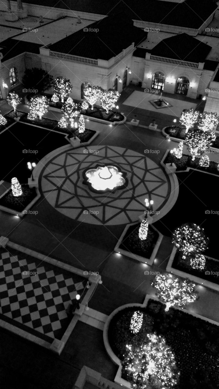 hotel fountain in Utah