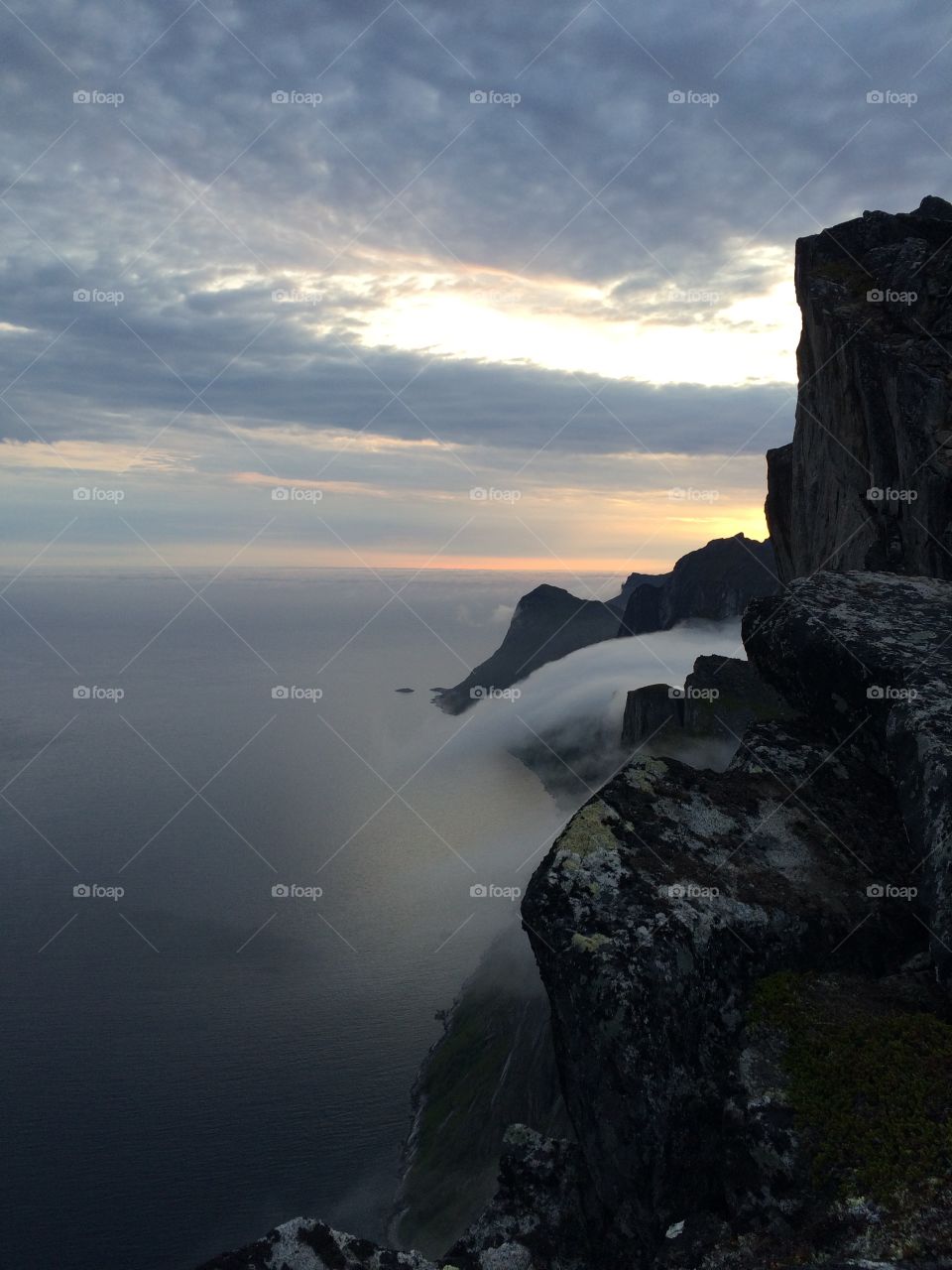 Top of the mountain called Segla. Location: Senja, Norway. 