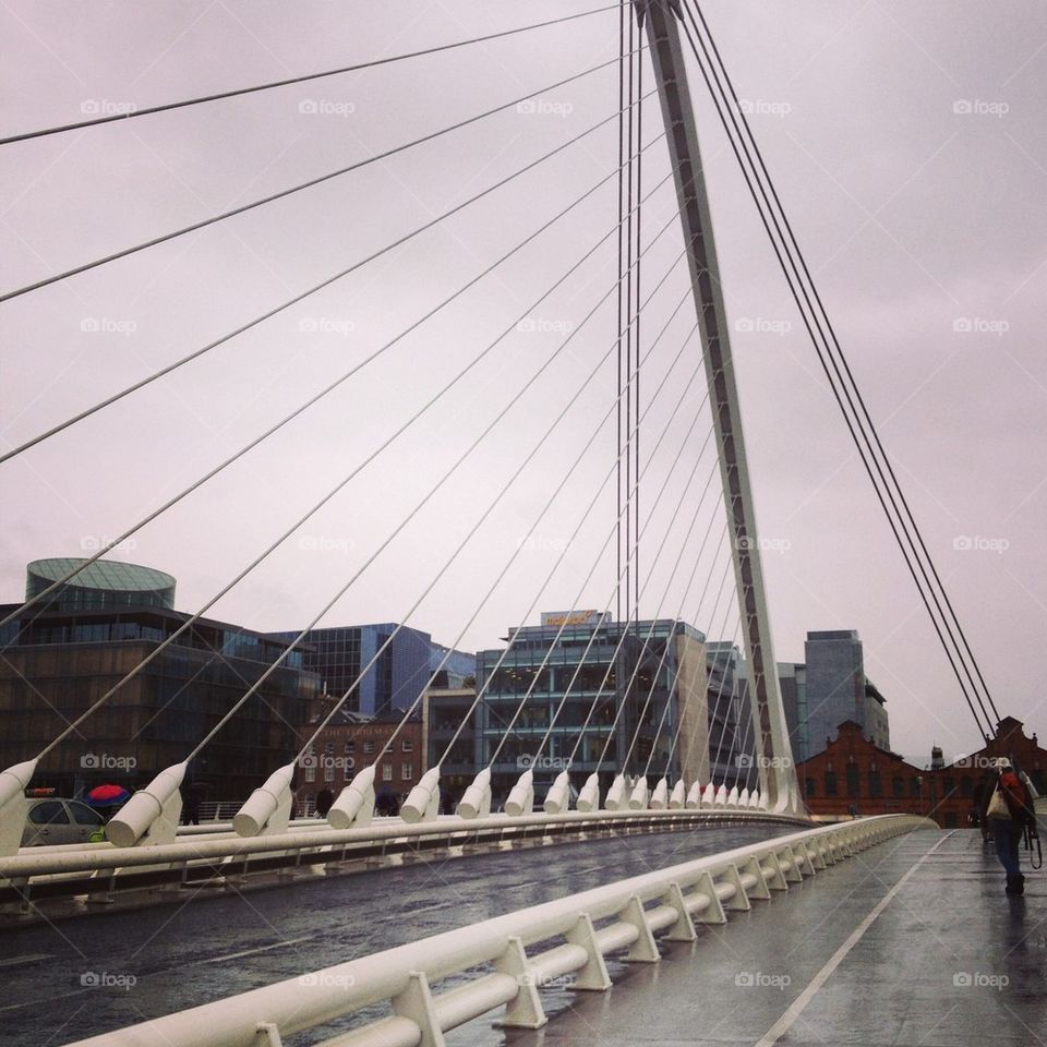 Samuel Beckett Bridge Rainy Day