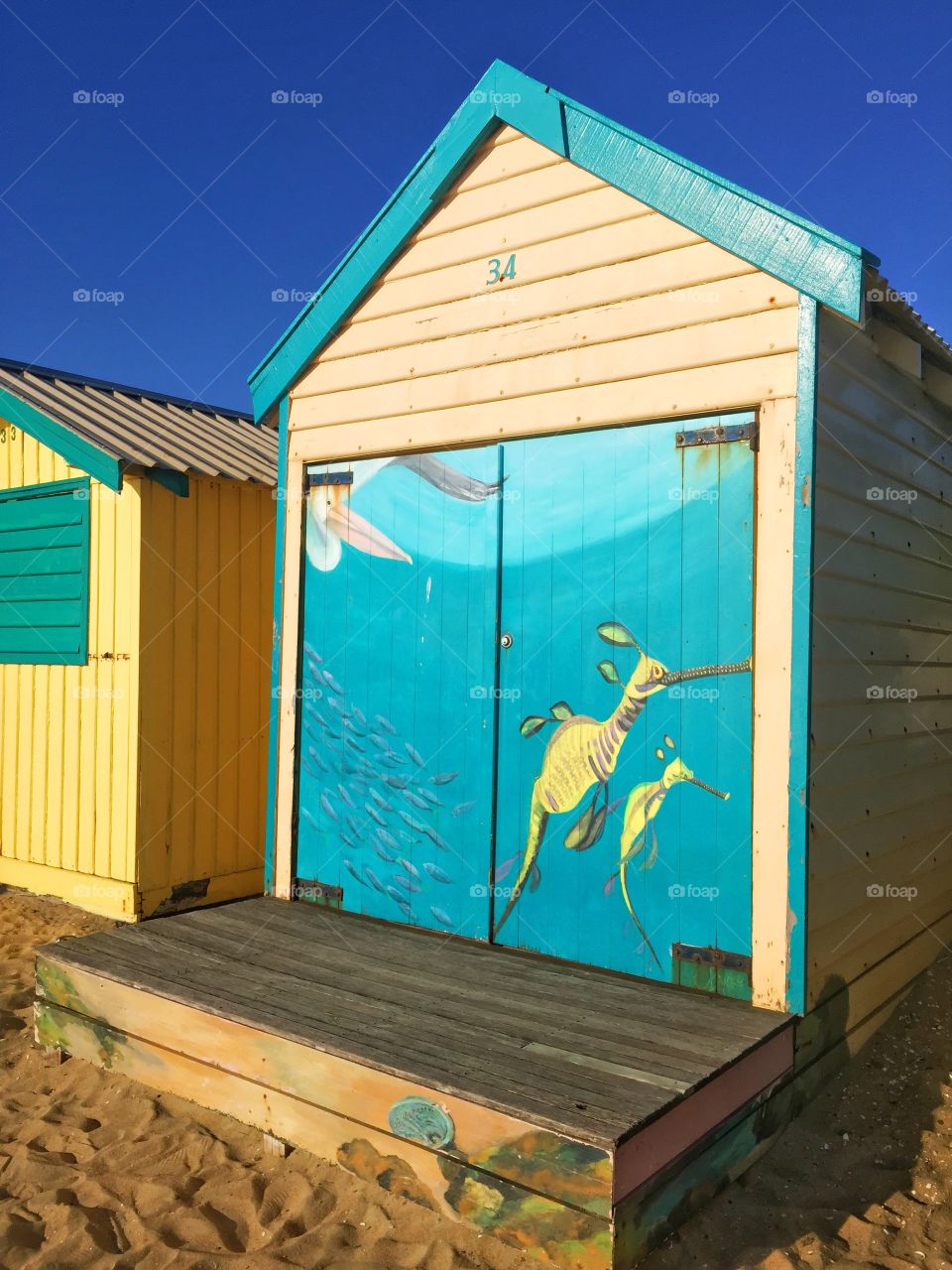 Brighton Beach Bathing Boxes 