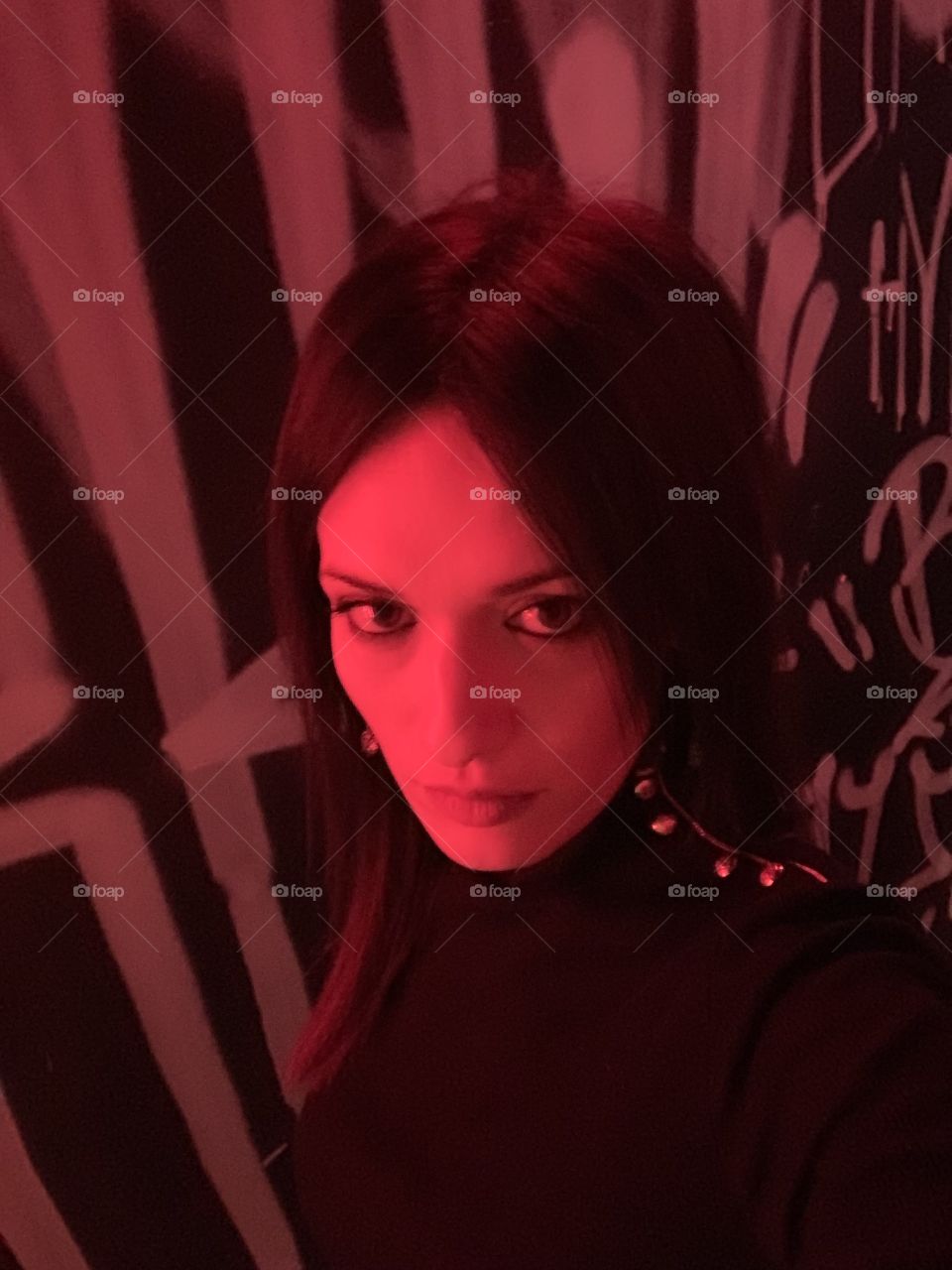 Selfie in a red room 