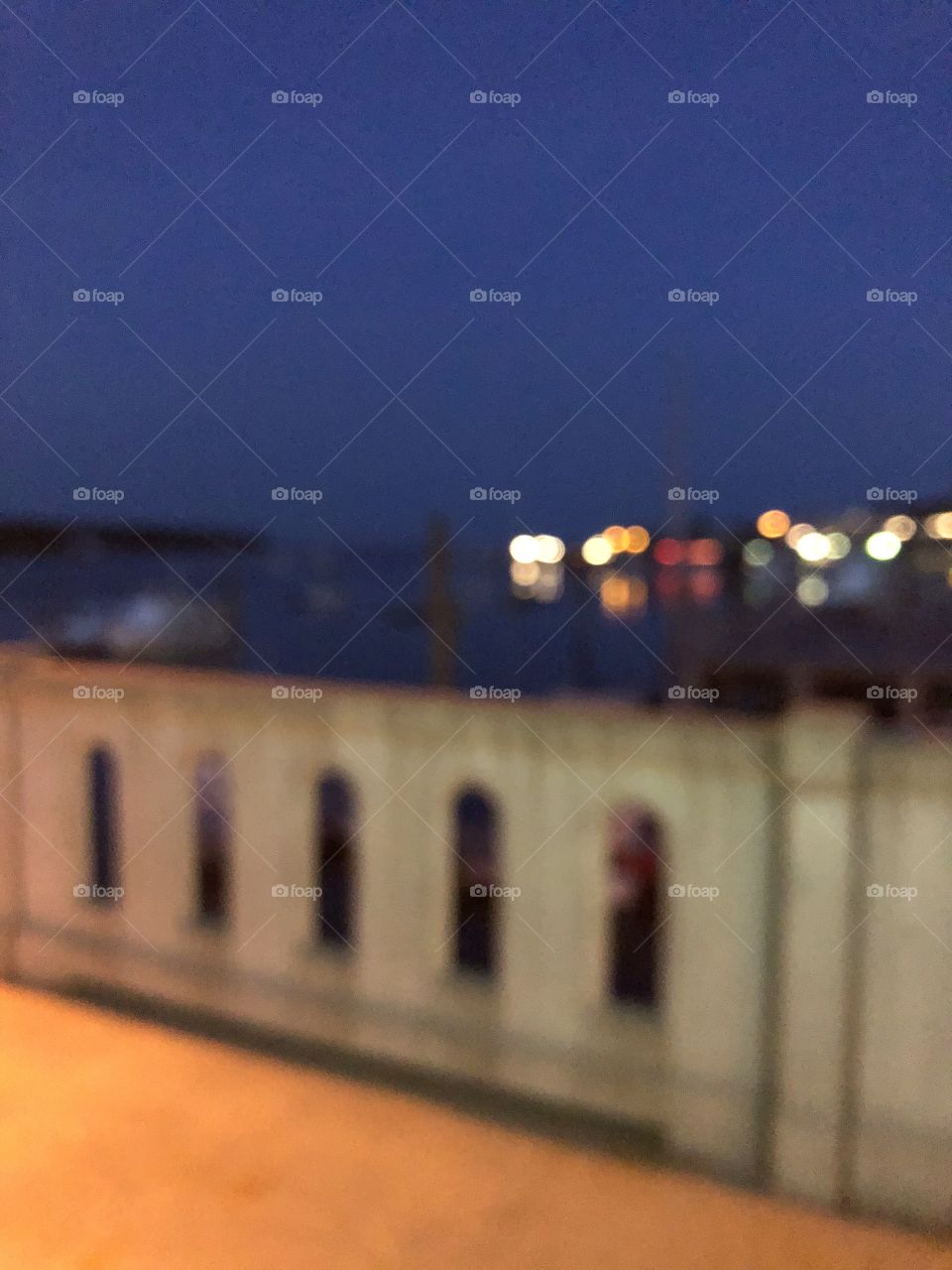 "Bokehlicious by the Bay" captures the waterfront & evening lights of Belfast, Maine immediately after sunset.