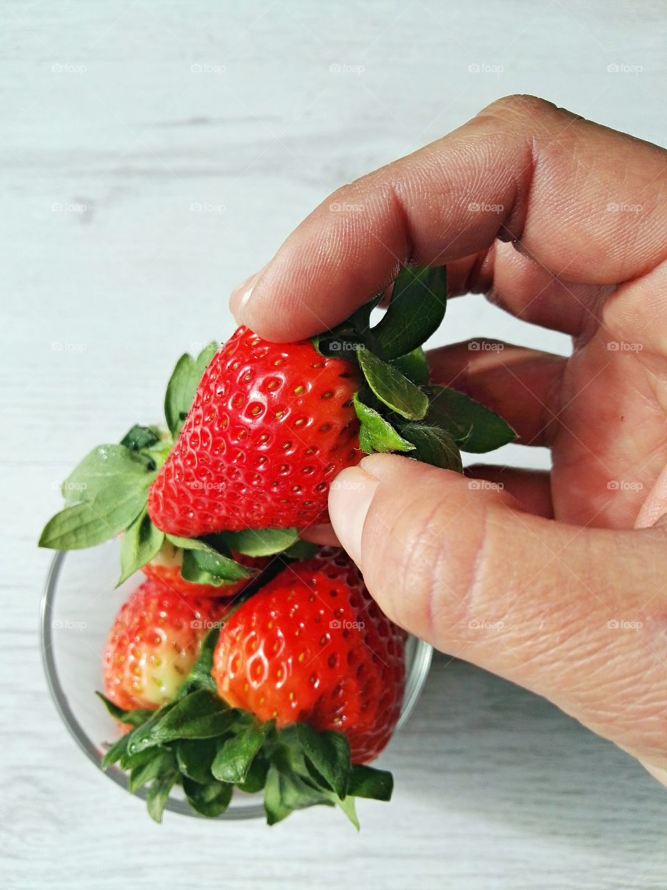 fresh red strawberries