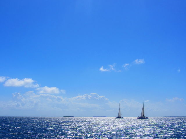 catamarans at sea in Cuba