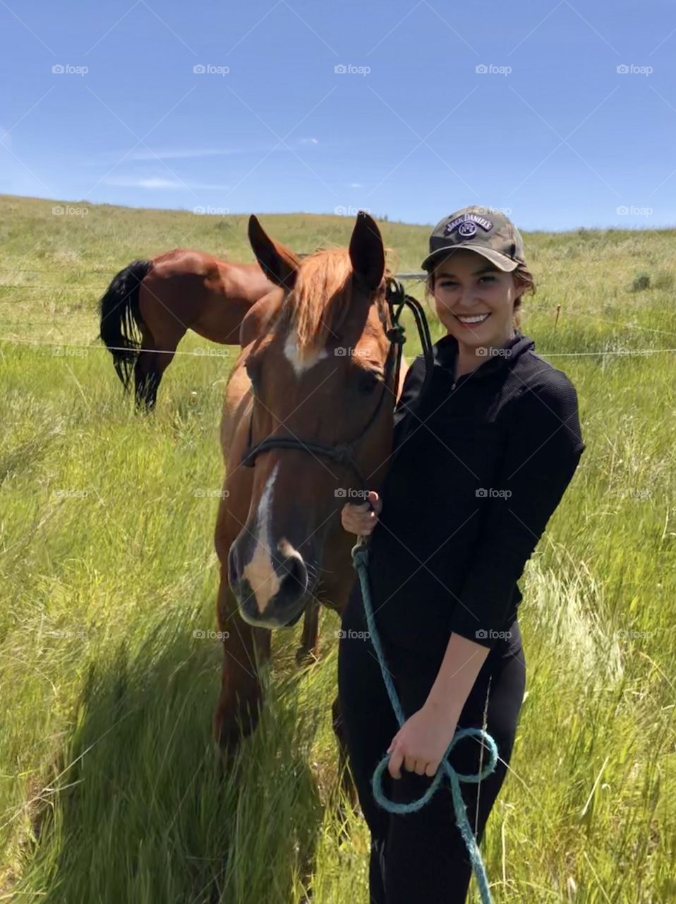 Sweet mare and her human companion. These two partners have been together for nearly two decades and are still going strong despite the horse being over 25 years old! 