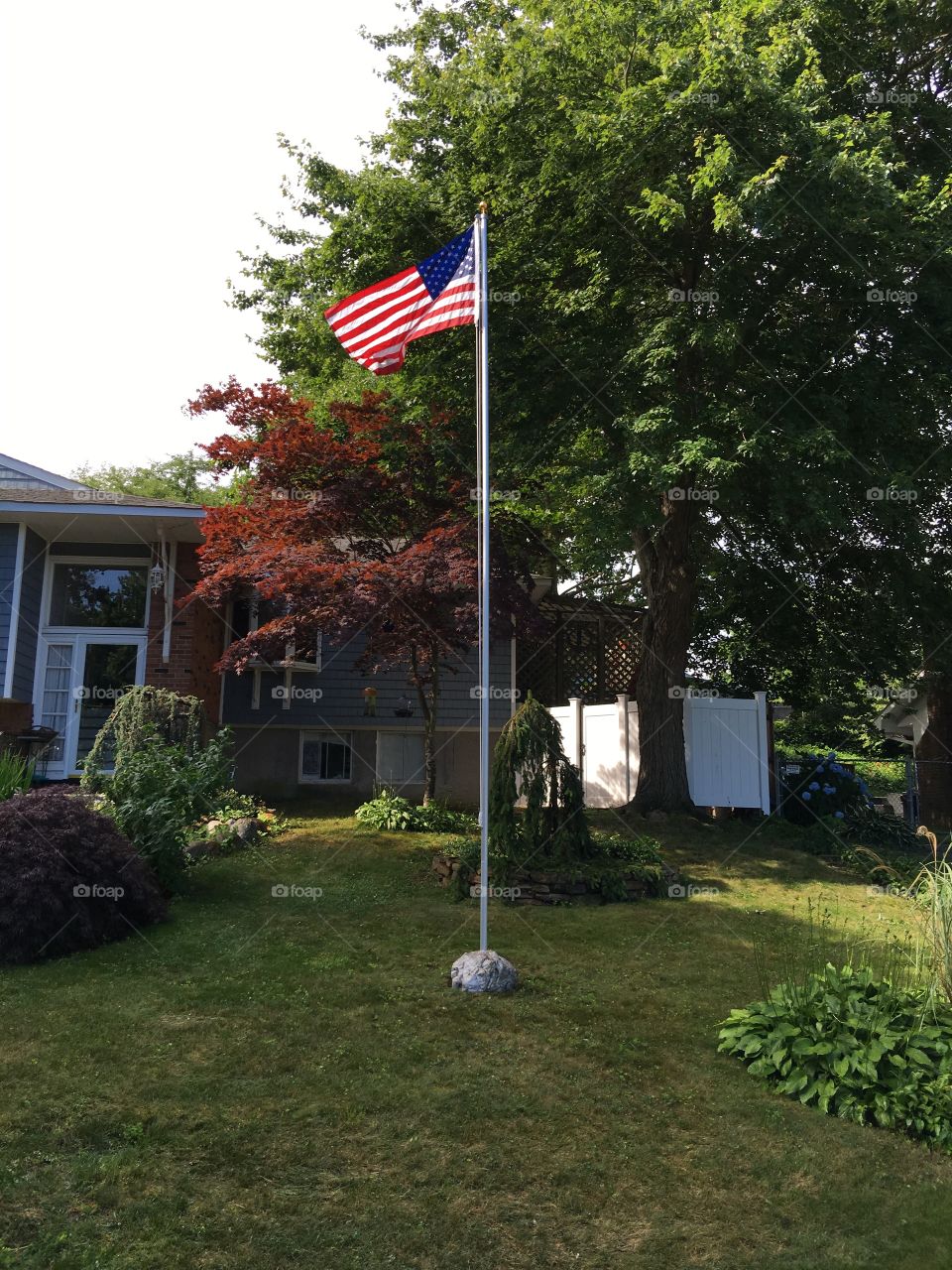 American Flag Day, Born in USA and proud of it, Flag flies at home 24/7