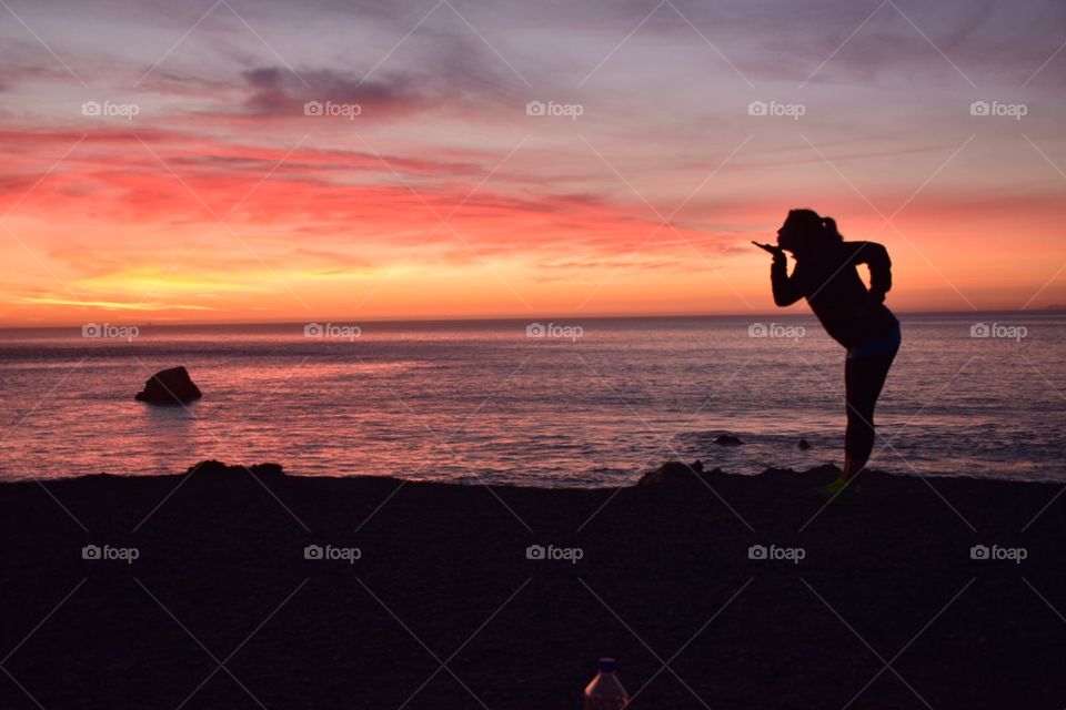 Sunset at land's end trail