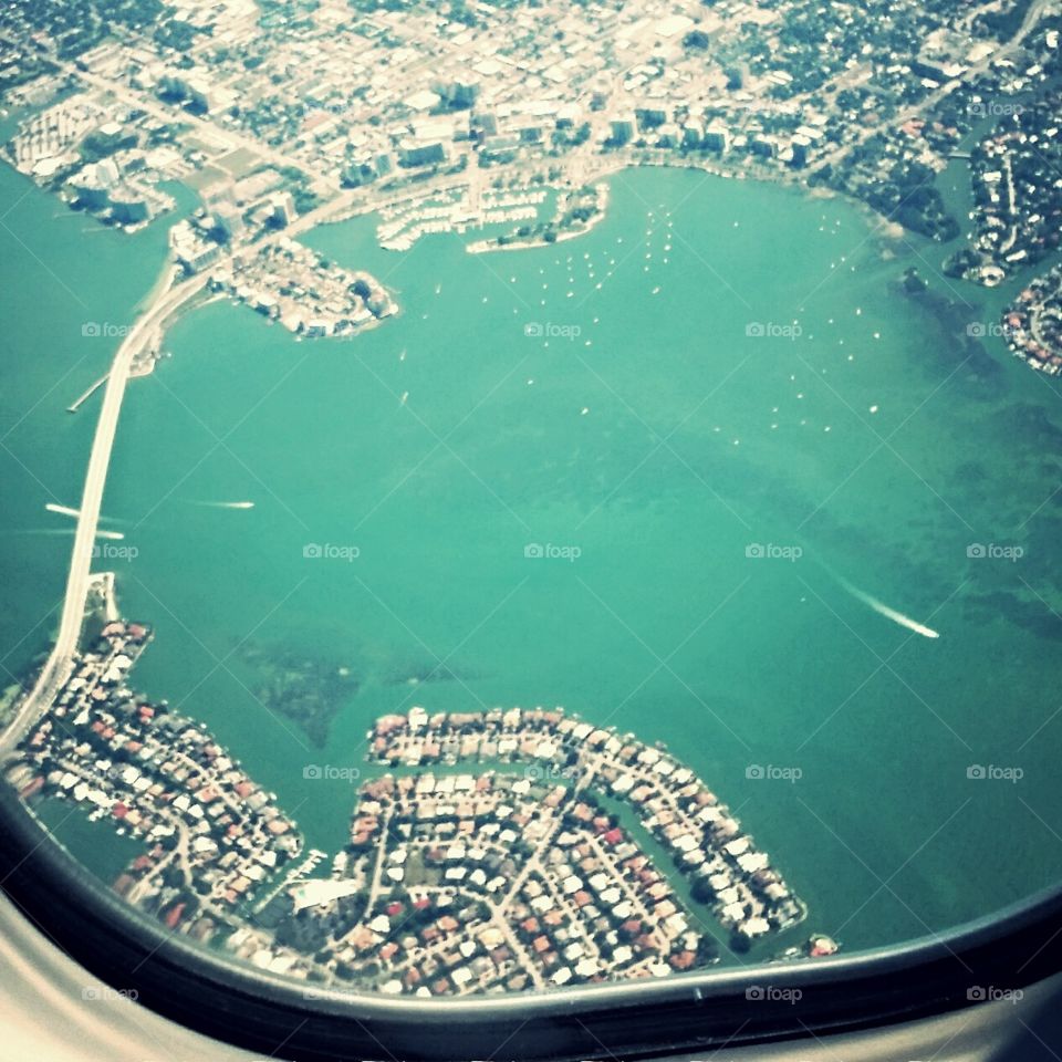 Fort Myers Bay. Before landing