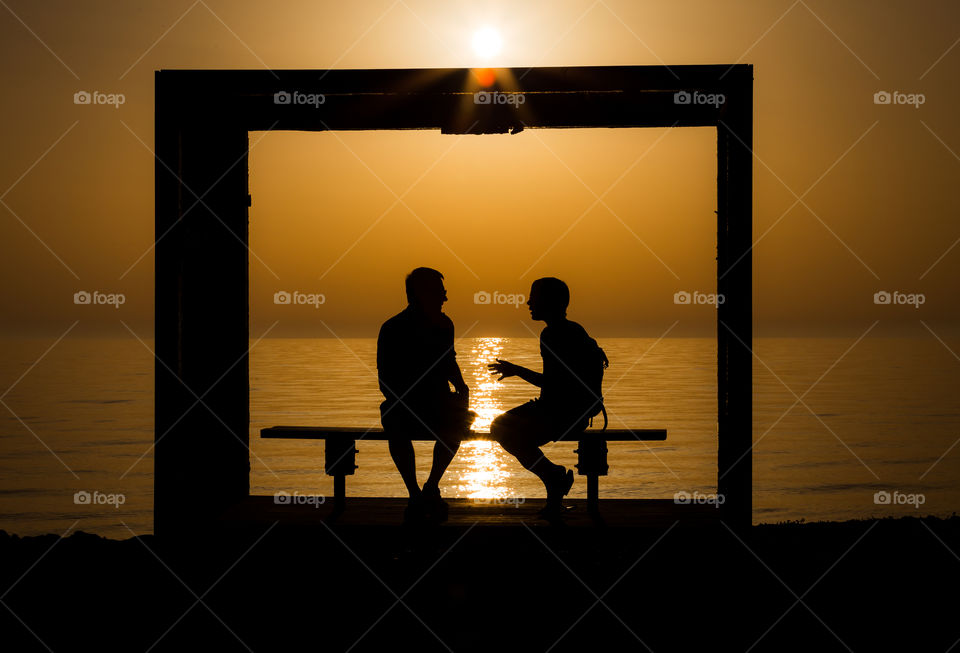 Sunset conversation in Cyprus 
