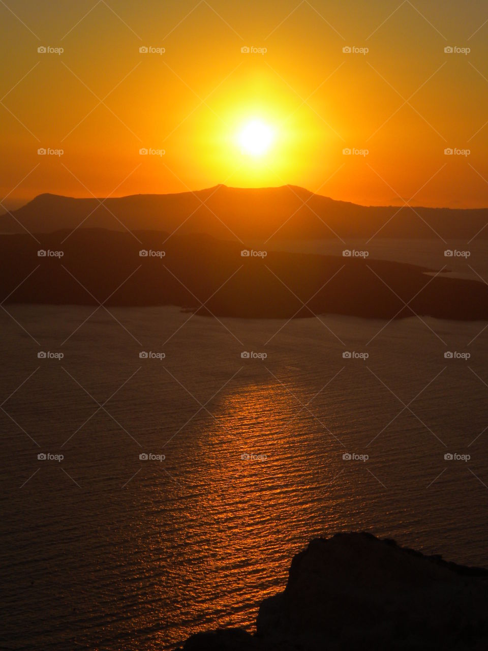 View of a sea during sunset