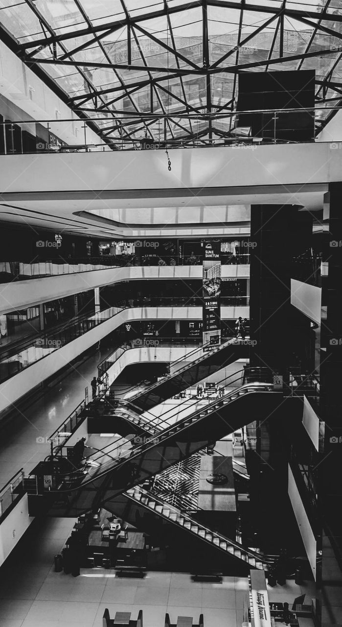 Mall interior iron structure 