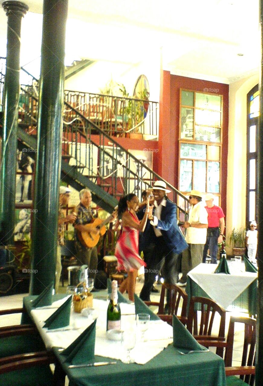Dancing and Playing Rumba at L'Avana, Cuba