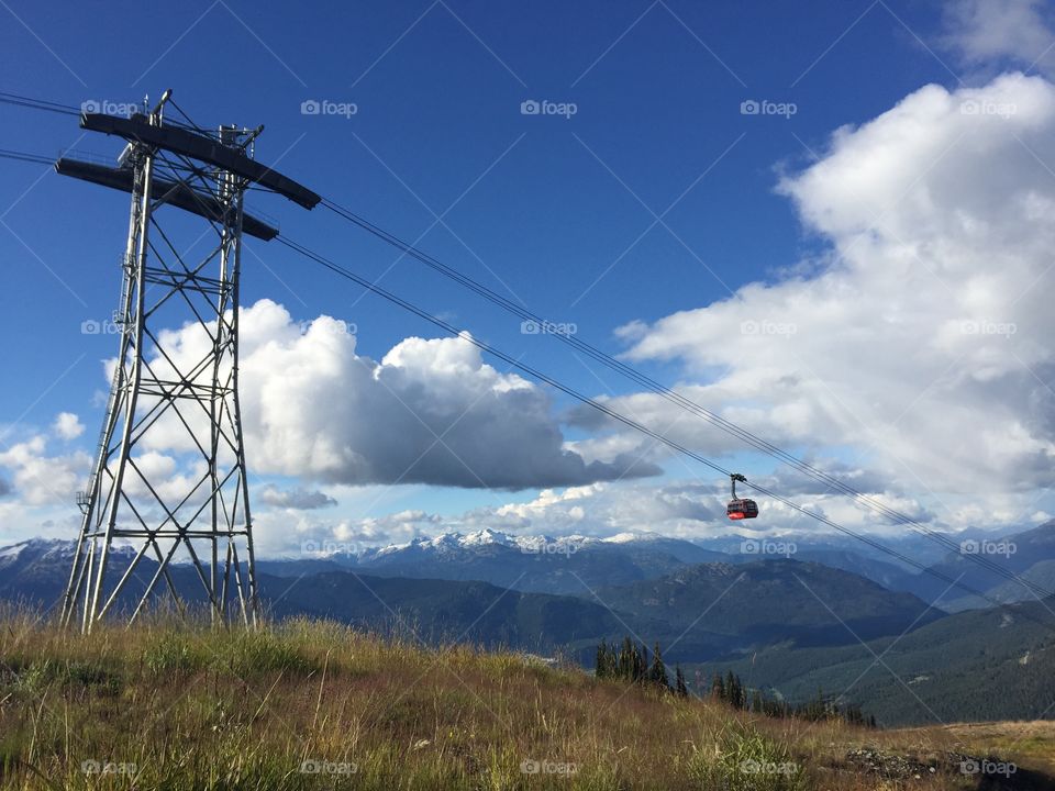 Gondola in the mountains of Whistler II