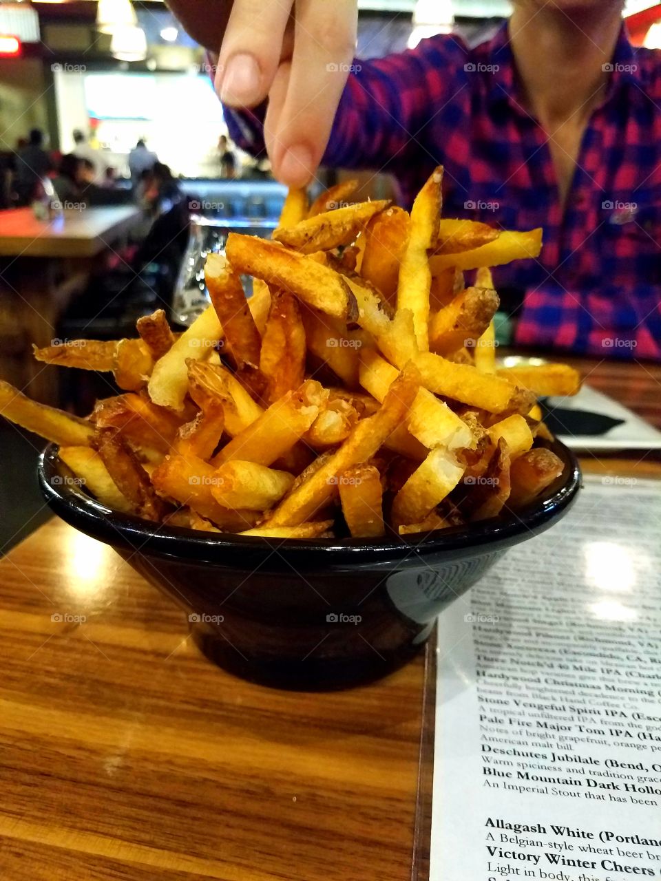 Bowl of hand cut French fries