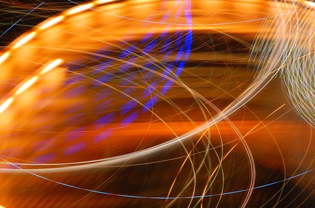 Neon light against black backgrounds