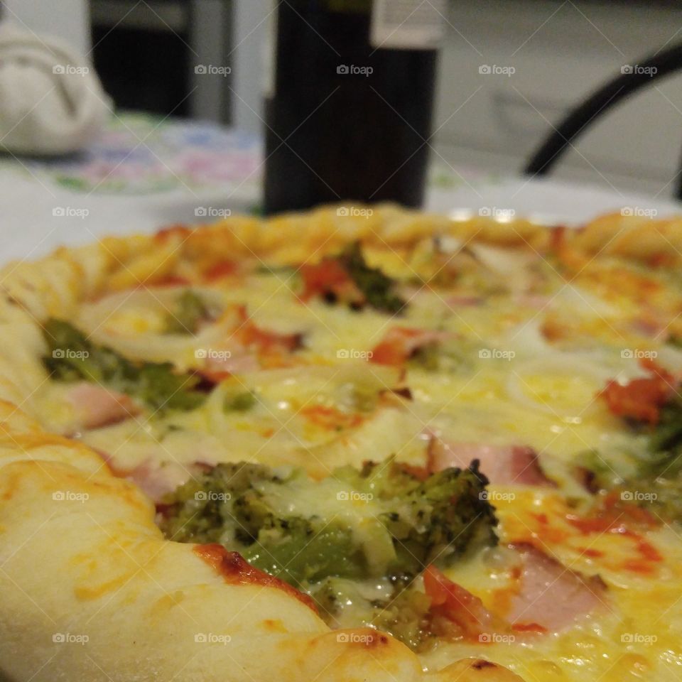 Broccoli and Bacon Pizza