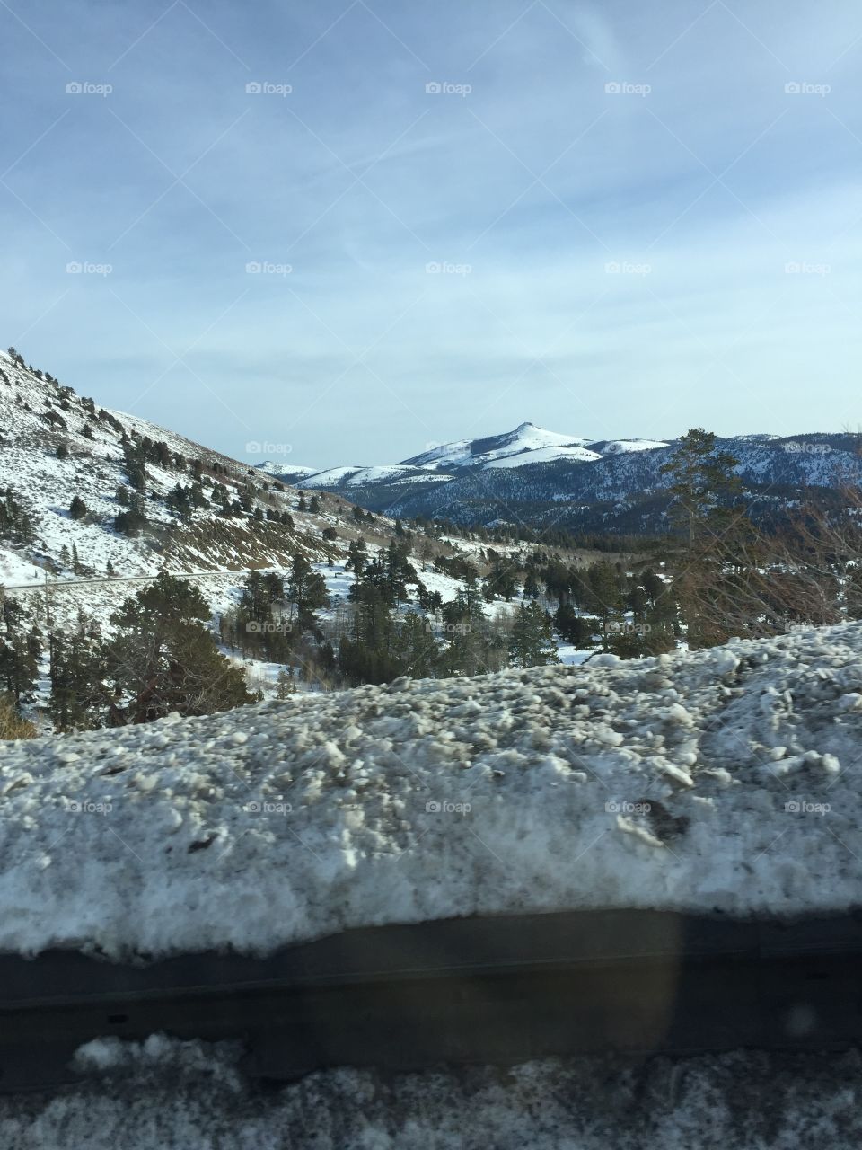 Snowy mountainside 