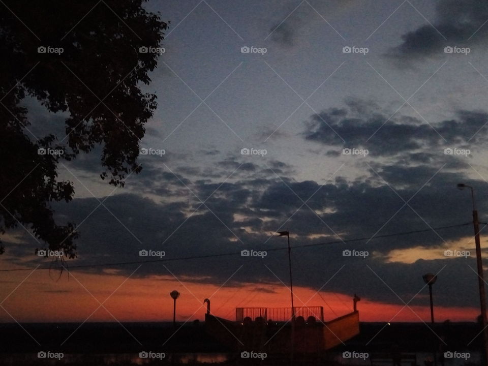 закат.вечер.небо.