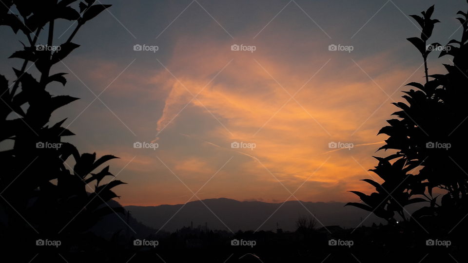 sunset from my garden