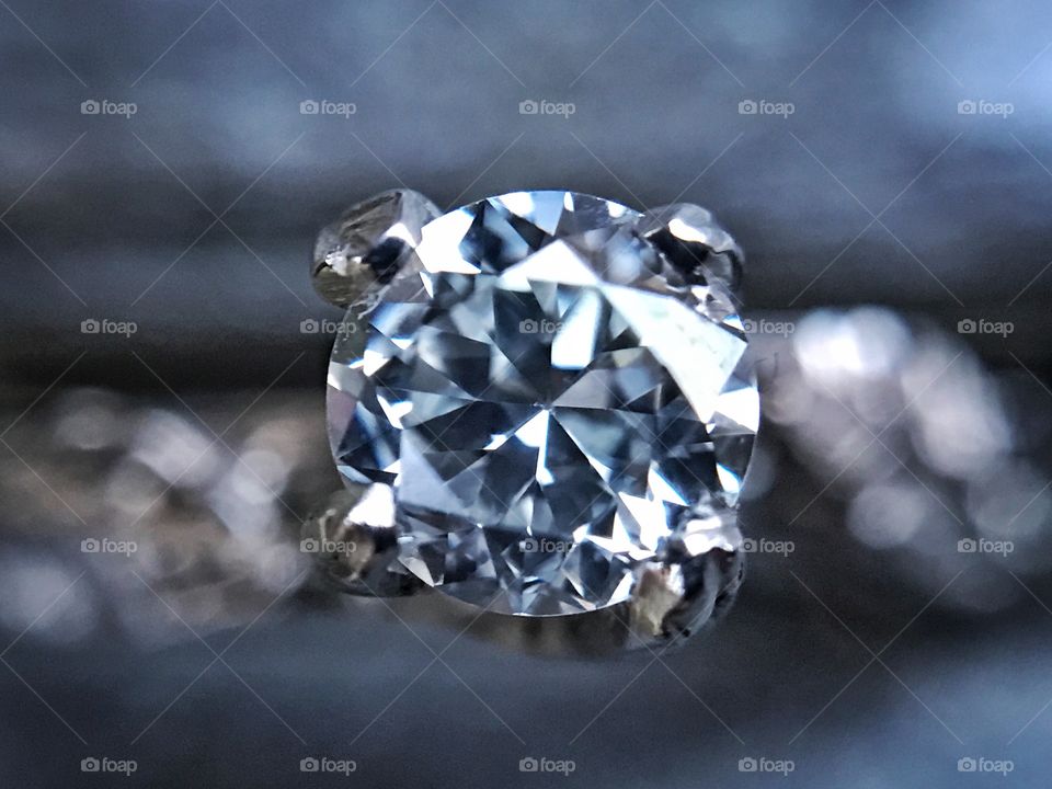 Macro of engagement diamond