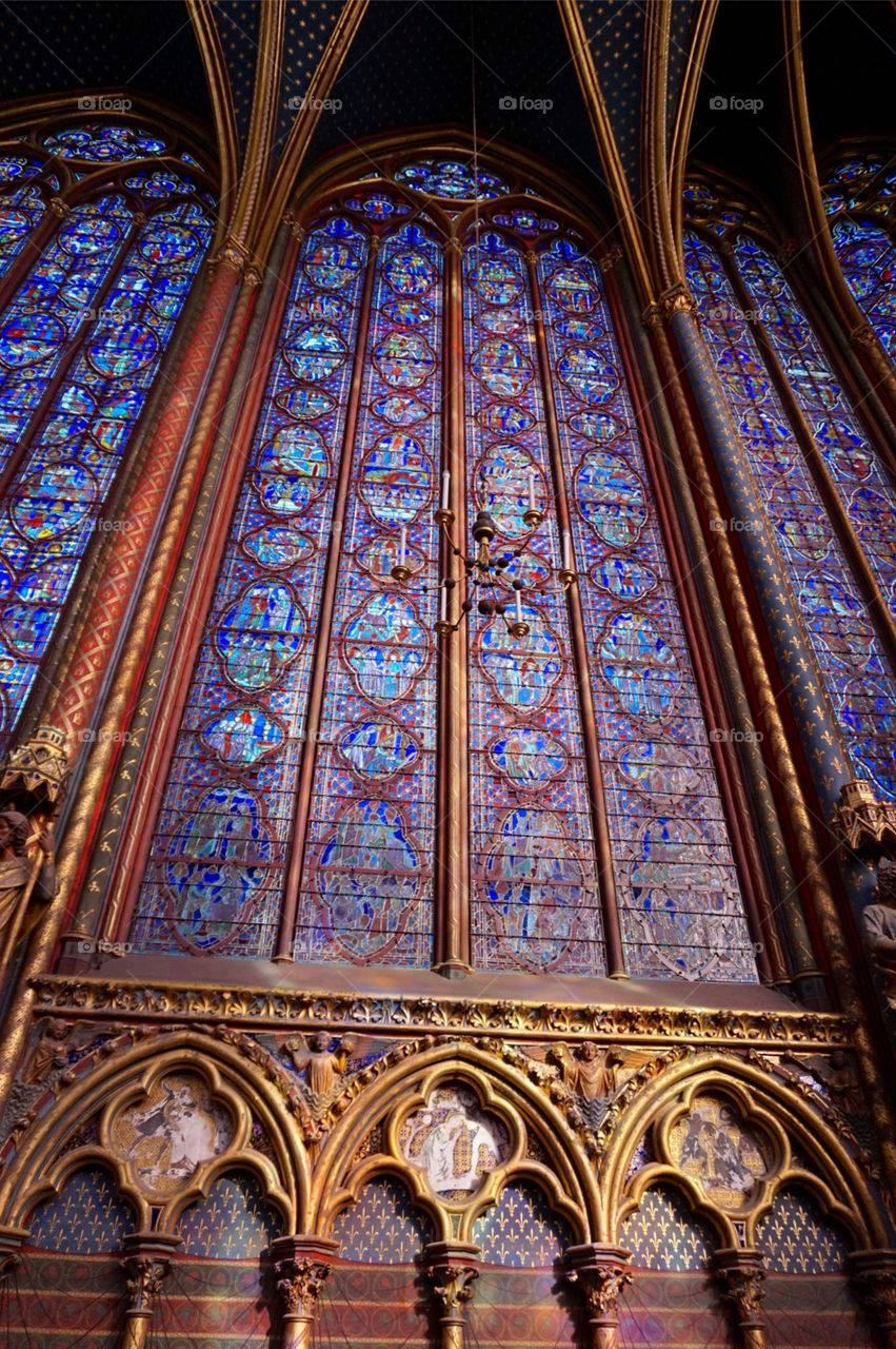 Stained glass at Sainte-Chapelle, Paris