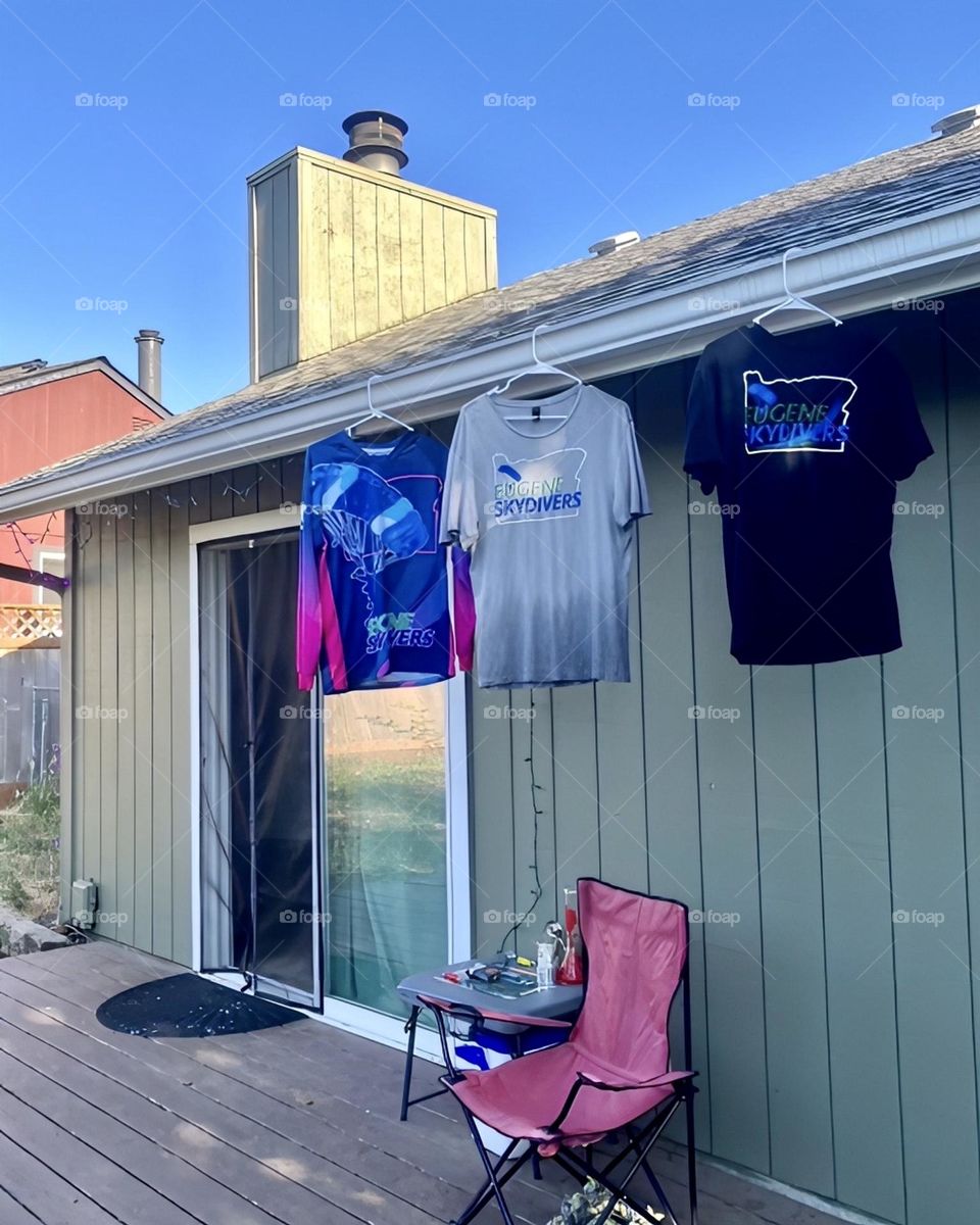 Hanging out the laundry