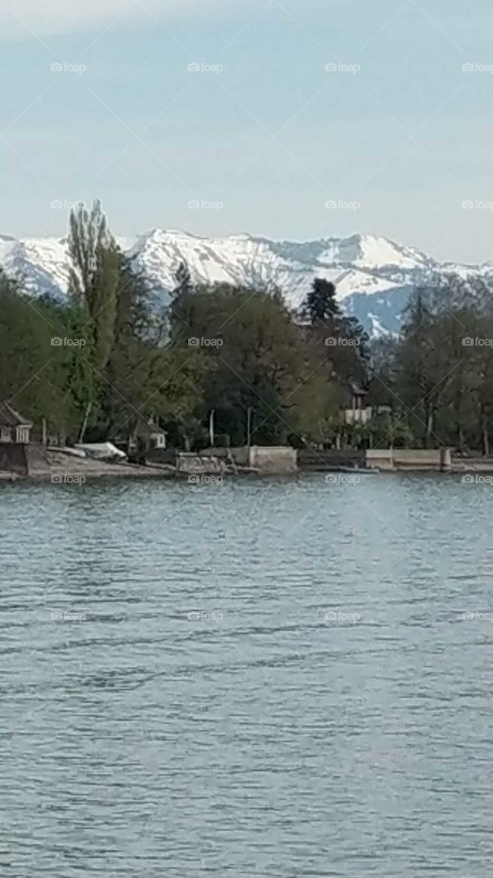 Water, Lake, Snow, Reflection, Landscape