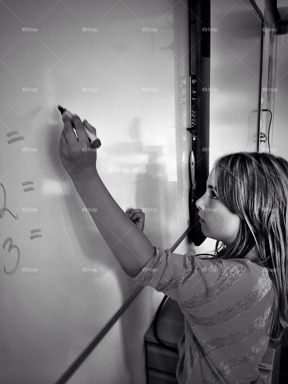 Count on the white board!