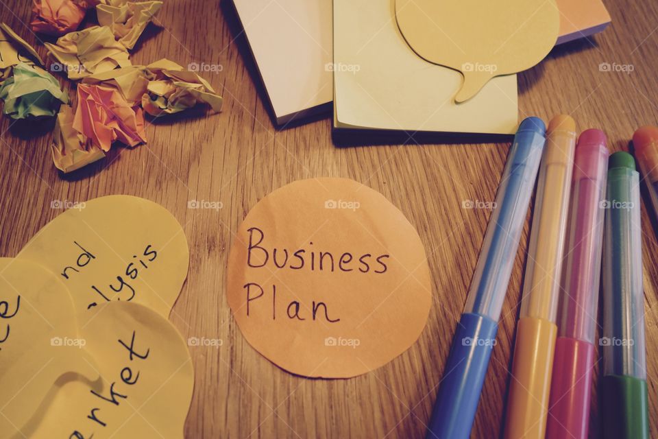 Creating a business plan requires many notes😀