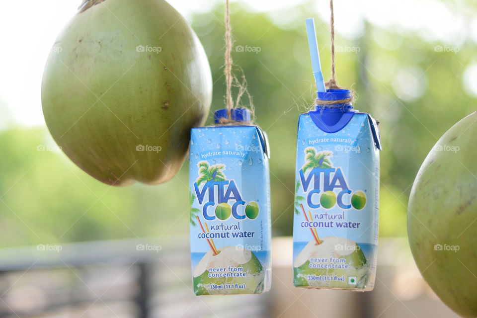 hanging coconut water